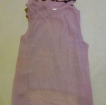 Small BSB No38 ημιδιάφανη πουά μπλούζα dusty pink-καφέ μεταχειρισμένη με κορδέλα