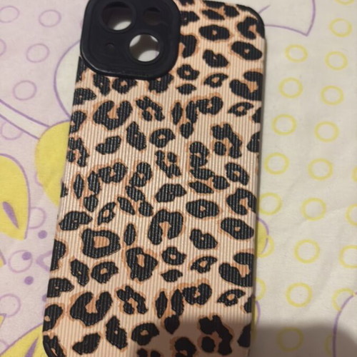 iPhone 13 case like new with leopard pattern