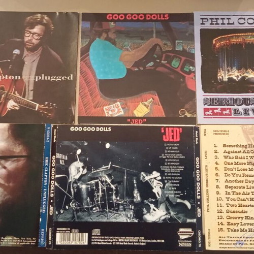Booklets from Eric Clapton, Phil Collins, Goo Goo Dolls unplugged and live used