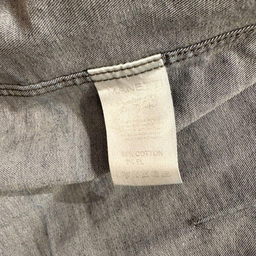 Manetti men's denim shirt size L like new, slim fit, dark blue