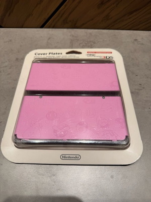 Nintendo 3DS Kisekae Cover Plates No. 025 με ανάγλυφο ροζ Mario, καινούργια