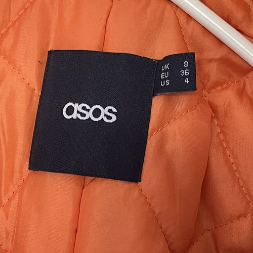 ASOS parka size S, black and orange