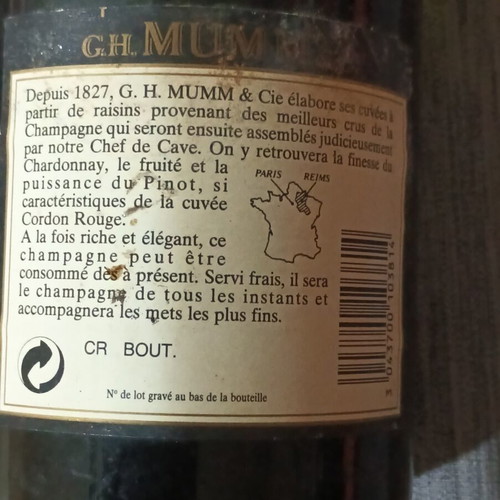 Mumm Champagne Cordon Rouge Brut new, Reims France
