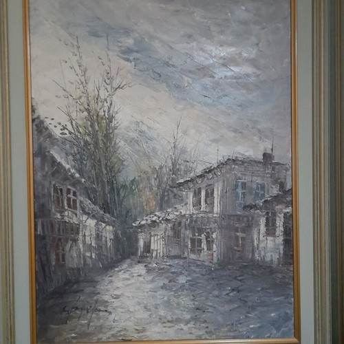 Painting in like new condition, 90×70cm, earth tones