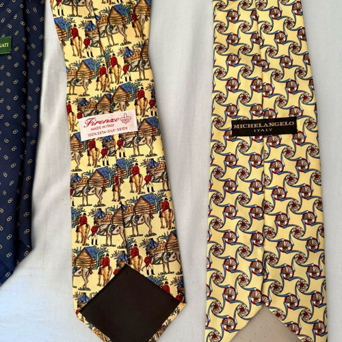 Ties various used, pack of 10, vintage decade styles