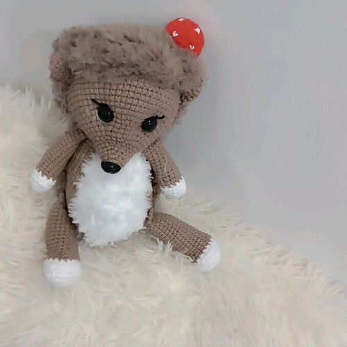 Handmade crocheted hedgehog custom made