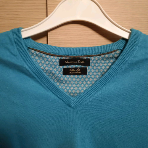 Massimo Dutti men's V-neck turquoise blouse like new size M