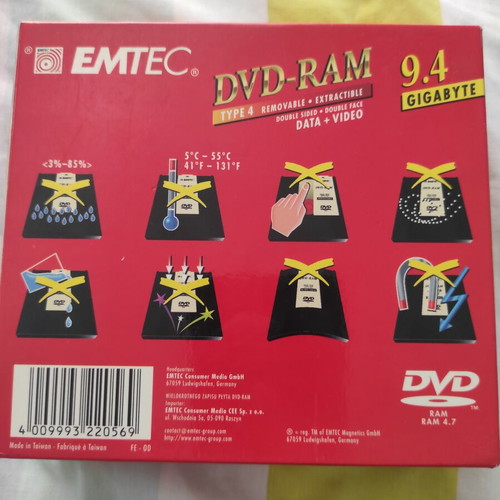 DVD-RAM Type 4 9.4 GB pack of 5, new