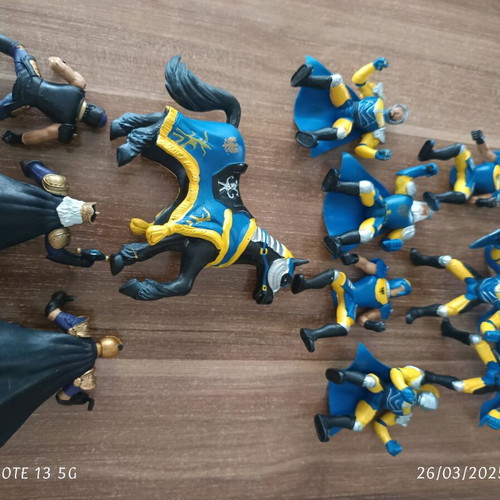 Knight collection used, 10 knights and 1 horse