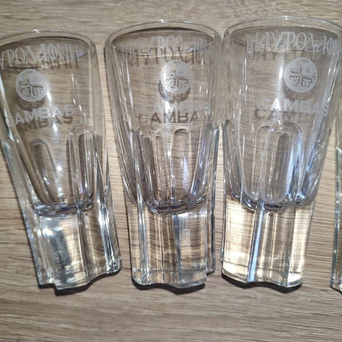 Vintage set of 6 Mavrodafni Cambas glasses, like new