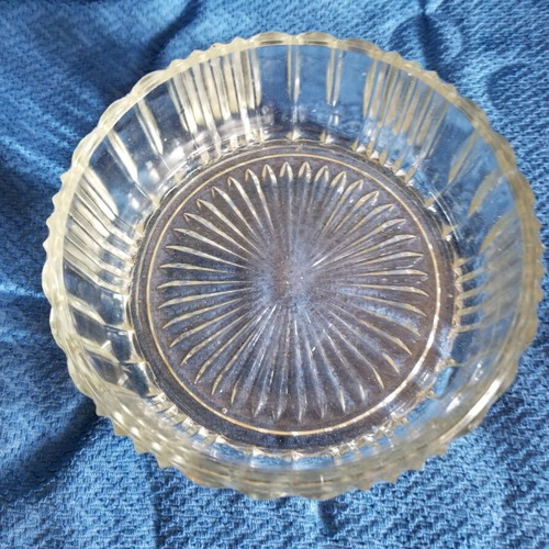 Vintage fondant dish used with small chip