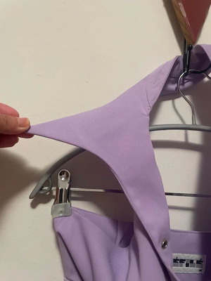 Purple backless dress with collar, size small