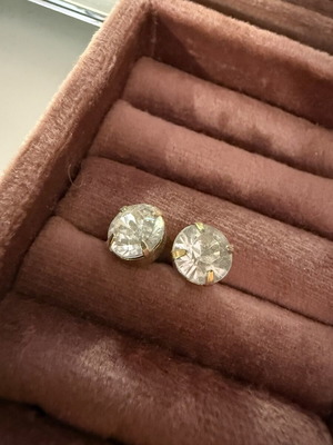 Earrings strass new, gold and silver
