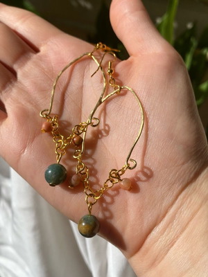 Handmade boho earrings made to order with semi-precious stones