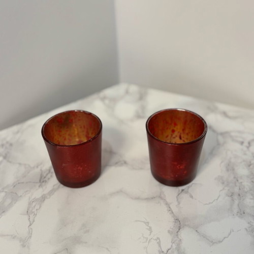 Red candlesticks used, set of 2