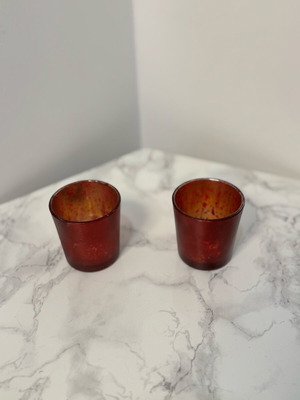 Red candlesticks used, set of 2