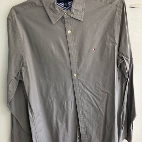 Tommy Hilfiger medium long-sleeve shirt light gray used