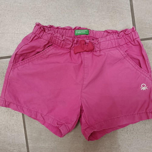 Benetton girls' shorts used, size 3-4 years, pink