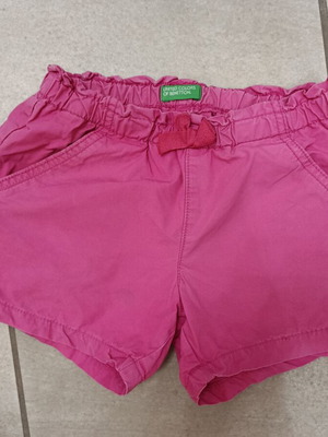 Benetton girls' shorts used, size 3-4 years, pink