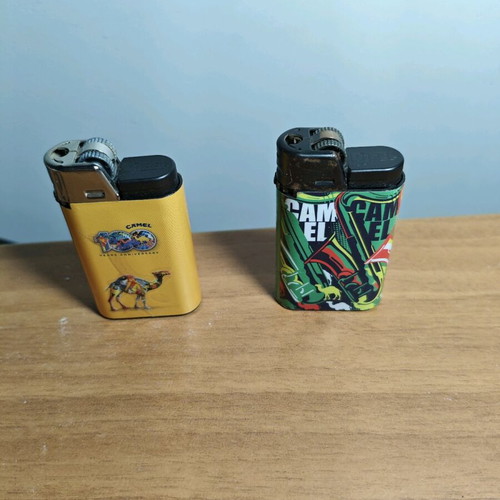 Camel promotional lighter set used, pack of two