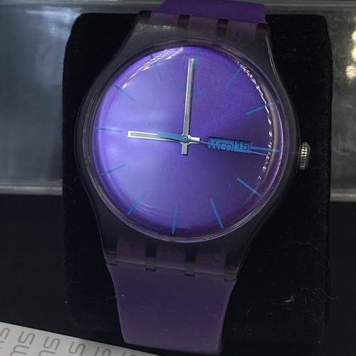 Swatch New Gent Purple Rebel watch like new, unisex, quartz