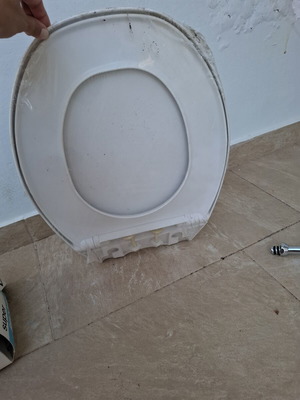 Toilet seat new, wrapped in cellophane