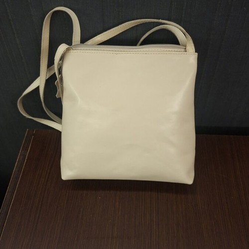 J.K. Leather Shoulder Bag new, beige, 24x22 cm
