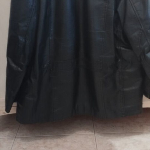 Leather men's jacket used, black, size L