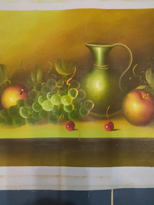 Oil painting on canvas Fruits like new