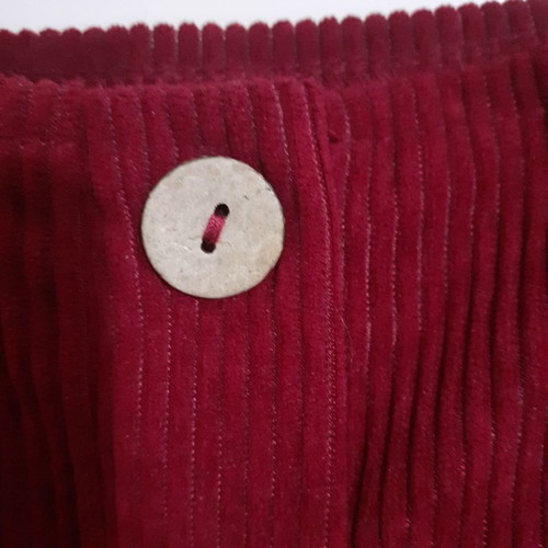 Burgundy corduroy salopette dress new, size small