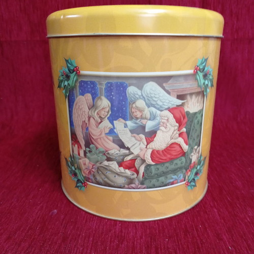 Large Christmas metal box used