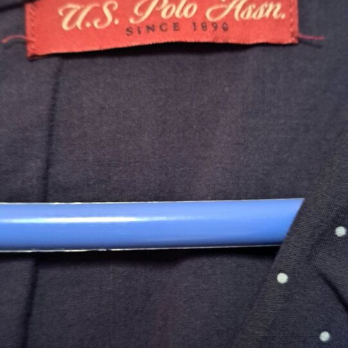 U.S. Polo Assn. summer dress like new, blue with white polka dots