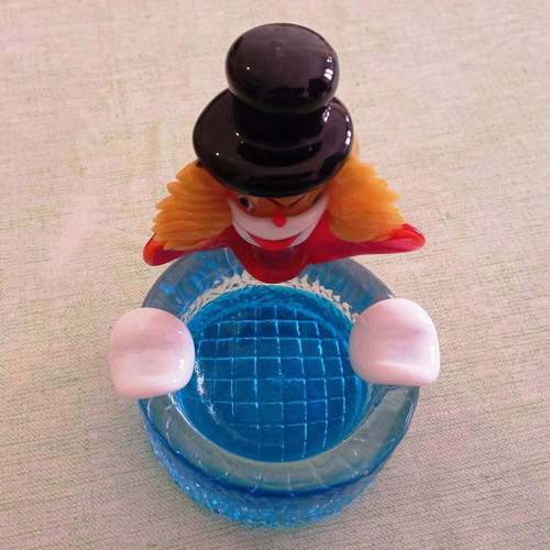 Murano Glass τασάκι κλόουν vide-poche, vintage 1970s