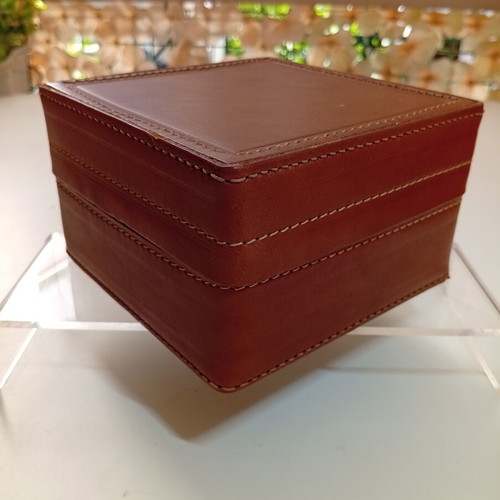 Rudi Rabitti handmade leather box from Italy, new