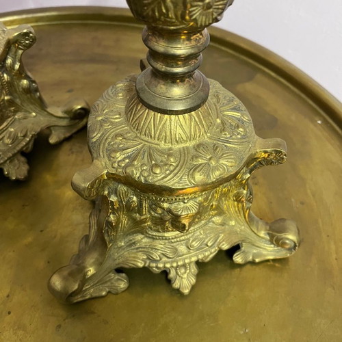Brass candlesticks used, set of 2, solid