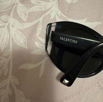 Valentino sunglasses black like new with case