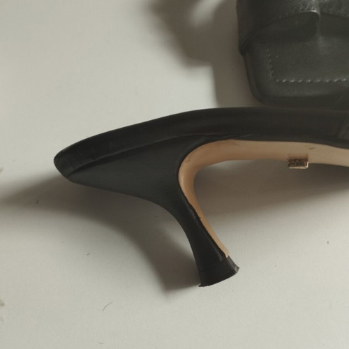Zara leather mules sandals used, size 37/38, black