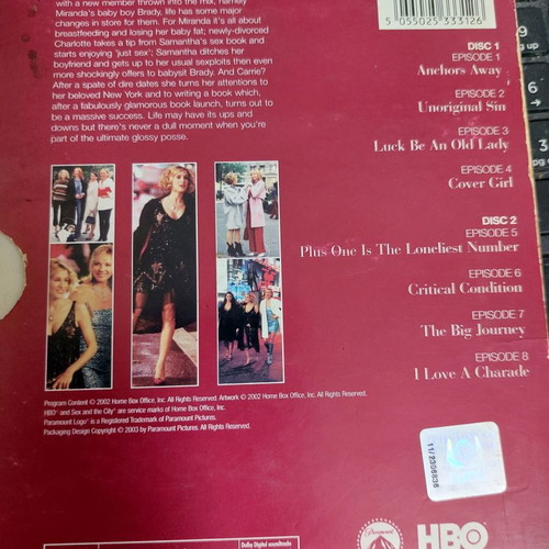 Sex and the City DVD used, season 5 with subtitles