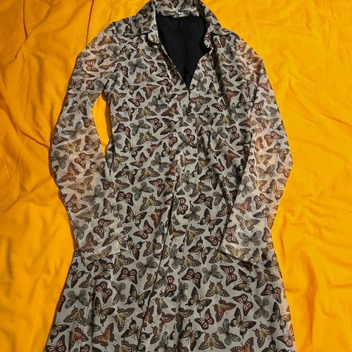 Stradivarius mini dress worn once, brown multicolor
