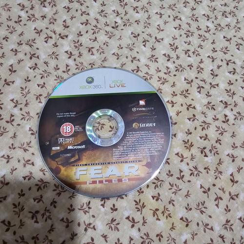 Fear Files Xbox 360 used, disc only, no case