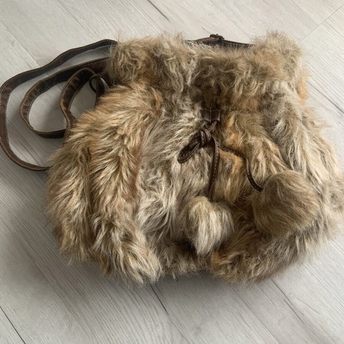 Claire's women's fluffy shoulder bag used, 44x35 cm