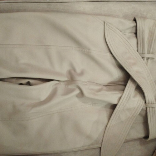 BSB high-waisted faux leather pants like new, off-white