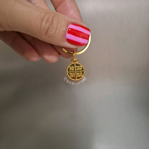 Set of 2 Jesus Christ Nika keychains new with pouch