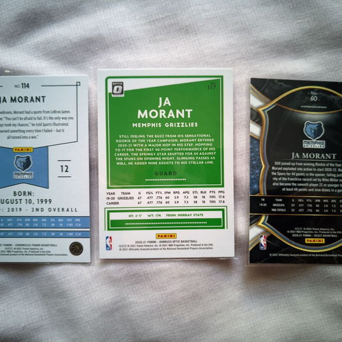 Ja Morant NBA cards Panini like new