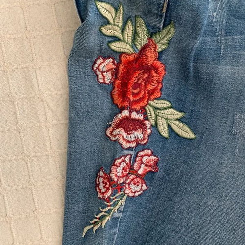 Miss Good blue jeans L/XL with embroidery