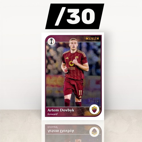 Topps Merlin UEFA Artem Dovbyk Purple card AS Roma new