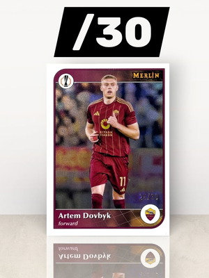 Topps Merlin UEFA Artem Dovbyk Purple card AS Roma new