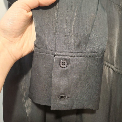 Oversized shirt black with satin texture like new