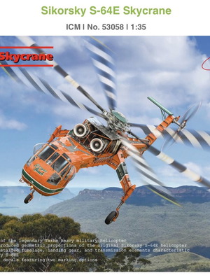 Sikorsky S-64E Skycrane model kit new 1/35 scale