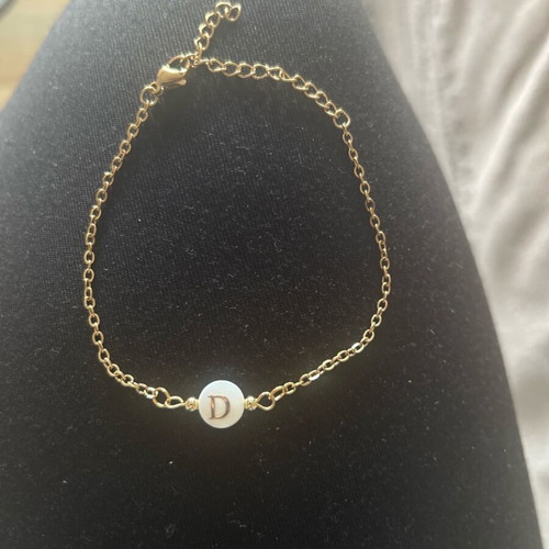 Bracelet with initial letter D new